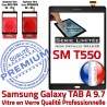 Tablette TAB A Galaxy T550 SM-55 PREMIUM Assemblée Noir Ecran Samsung Metallic Qualité Adhésif 9.7 Noire TAB-A Vitre Tactile Prémonté Verre SM