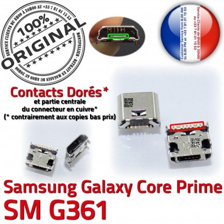 Samsung Prime SM G361 Micro USB Qualité ORIGINAL souder de SM-G361 Dock Chargeur Dorés Core Prise à Connector charge MicroUSB Fiche Galaxy Pins