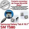 Samsung Galaxy Tab-A SM-T580 USB ORIGINAL à Pins MicroUSB de Connector Dock charge souder SLOT Fiche Dorés Qualité Chargeur Prise TAB-A