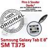 Samsung Galaxy Tab E T375 USB Dorés Micro à ORIGINAL Prise inch souder charge Chargeur Connecteur Connector Pins de 8 Dock SM TAB