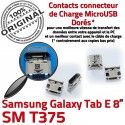 Samsung Galaxy Tab-E SM-T375 USB ORIGINAL charge Connector Pins MicroUSB Qualité de TAB-E souder à Prise SLOT Chargeur Dock Dorés Fiche
