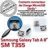 Samsung Galaxy Tab A T355 USB à Micro Prise Connector Dorés charge de ORIGINAL SM Chargeur 8 Connecteur inch Dock souder Pins TAB