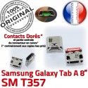 Samsung Galaxy Tab A T357 USB Prise SM 8 Connector à Connecteur de inch charge Dock souder Chargeur Pins TAB Dorés Micro ORIGINAL