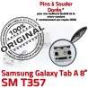 Samsung Galaxy Tab A T357 USB inch à Connector charge Dock ORIGINAL Micro Connecteur 8 de SM souder Prise Chargeur TAB Pins Dorés