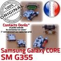 Samsung Core SM-G355 USB Charge Chargeur Galaxy charge de G355 Prise à Qualité 2 SM Pins ORIGINAL Connector Micro Dorés Connecteur souder PORT