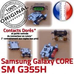 USB Charge charge G355H ORIGINAL PORT de Samsung Chargeur Core à Galaxy Qualité Dorés souder Prise SM Connecteur Micro 2 Pins Connector SM-G355H