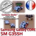 Samsung Core SM-G355H USB Charge SM PORT de Prise Connecteur 2 Chargeur souder Dorés Galaxy ORIGINAL Connector G355H Pins à charge Qualité Micro