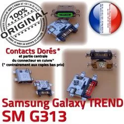 Connecteur G313 Pins S Prise SM Dorés Connector SM-G313 USB TREND Chargeur souder Samsung Micro charge Galaxy ORIGINAL Charge de à DUOS Qualité