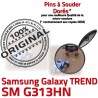 TREND S DUOS SM G313HN Micro USB Pins de souder Galaxy SM-G313HN charge ORIGINAL à Connector Chargeur Fiche Qualité Prise Dorés Dock MicroUSB Samsung