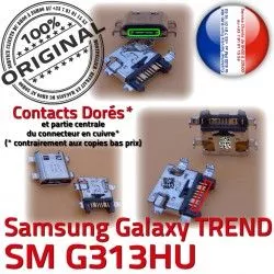 Prise Pins USB Micro SM-G313HU ORIGINAL charge de G313HU Fiche à Dorés Qualité SM Galaxy Chargeur S DUOS Samsung TREND Dock souder Connector MicroUSB