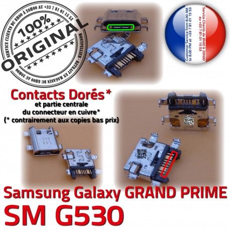 GRAND PRIME SM G530 Micro USB à Qualité Prise souder Dock de Fiche Galaxy Chargeur Pins charge MicroUSB ORIGINAL Connector SM-G530 Dorés Samsung