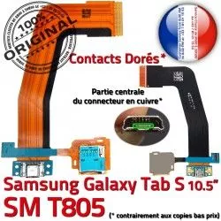 TAB-S TAB Doré SM-T805 USB ORIGINAL Connecteur Micro Charge Nappe Qualité Ch Galaxy Port Prise Mémoire Chargeur Lecteur Samsung SD de S