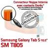 Samsung Galaxy SM-T805 TAB-S Ch Contacts S Connecteur Micro OFFICIELLE Nappe Réparation ORIGINAL SM Qualité de Dorés USB Chargeur Charge T805 TAB