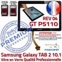 Galaxy TAB 2 GT-P5110 REV R 04 N Samsung LCD GT 10.1 Qualité Prémonté Adhésif Supérieure Verre Tactile PREMIUM P5110 TAB2 Ecran Noire Vitre en