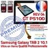 Galaxy TAB-2 GT P5100 REV R04 N Prémonté en Ecran Adhésif Tactile Verre Noir PREMIUM LCD 10.1 Qualité Vitre Supérieure Samsung