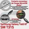 SM-T315 USB TAB3 Prise Charge Connecteur T315 Qualité 3 SM Samsung Réparation de Port Fiche Galaxy Nappe TAB MicroUSB Chargeur ORIGINAL Microphone