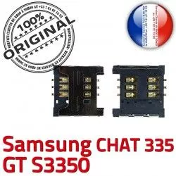 Pins Lecteur Carte à Connector Chat Samsung Reader ORIGINAL s3350 souder SLOT Prise S Card OR Dorés 335 Contacts SIM Connecteur GT