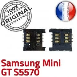 à Pins souder Samsung GT OR SLOT Mini Galaxy Reader ORIGINAL Lecteur Connecteur Carte S SIM s5570 Contacts Card Connector Dorés