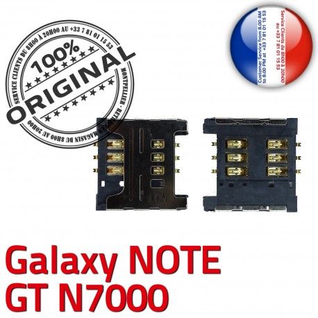 Samsung Galaxy Note GT N7000 S SLOT Card Reader Connecteur Dorés à ORIGINAL souder Carte Pins Connector Contacts Lecteur SIM