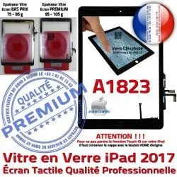 Monté Ecran Réparation Nappe Vitre HOME Qualité Tablette Caméra AIR Oléophobe Adhésif Verre iPad A1823 Noir Fixation IC Tactile