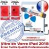 PACK iPad 2018 9.7 inch B KIT Blanche Adhésif Precollé PREMIUM Nappe HOME Bouton Outils Oléophobe Réparation Verre Qualité Vitre Tactile iLAME