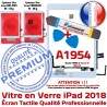 PACK iPad 6 A1954 B Nappe Blanche Tactile Outils HOME PREMIUM Vitre Bouton Réparation Qualité Adhésif Oléophobe KIT - Precollé Verre
