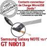Samsung Galaxy GT-N8013 NOTE Ch Connecteur Contacts Chargeur Qualité Nappe Micro USB Réparation GT Dorés ORIGINAL de OFFICIELLE Charge N8013