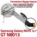Samsung Galaxy GT-N8013 NOTE Ch Connecteur N8013 Chargeur Qualité Nappe GT Charge Réparation Contacts Dorés de Micro ORIGINAL OFFICIELLE USB