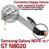 Samsung Galaxy NOTE GT-N8020 Ch de Dorés Nappe Chargeur Réparation Qualité OFFICIELLE ORIGINAL Charge Connecteur Contacts MicroUSB