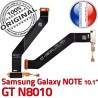 Samsung Galaxy NOTE GT-N8010 Ch Nappe Qualité Chargeur Charge ORIGINAL Dorés Contacts MicroUSB de OFFICIELLE Connecteur Réparation