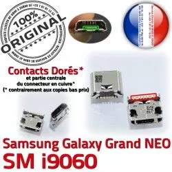 Fiche GT-i9060 Pins Prise Qualité à Dorés charge Grand Chargeur Dock USB NEO Connector SLOT ORIGINAL Galaxy MicroUSB souder Samsung