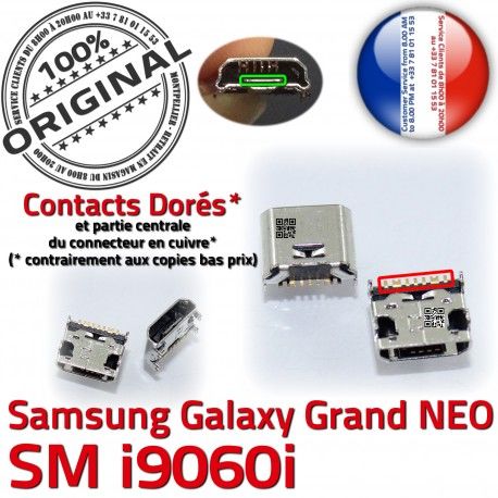 Samsung Galaxy NEO i9060i USB ORIGINAL Prise Micro à Dock souder Grand Connector Qualité GT Doré Chargeur Pin Connecteur charge