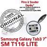 Samsung Galaxy Tab3 SM-T116 USB Dock ORIGINAL Qualité SLOT Connector Pins Prise de à Dorés souder TAB3 charge Chargeur MicroUSB Fiche