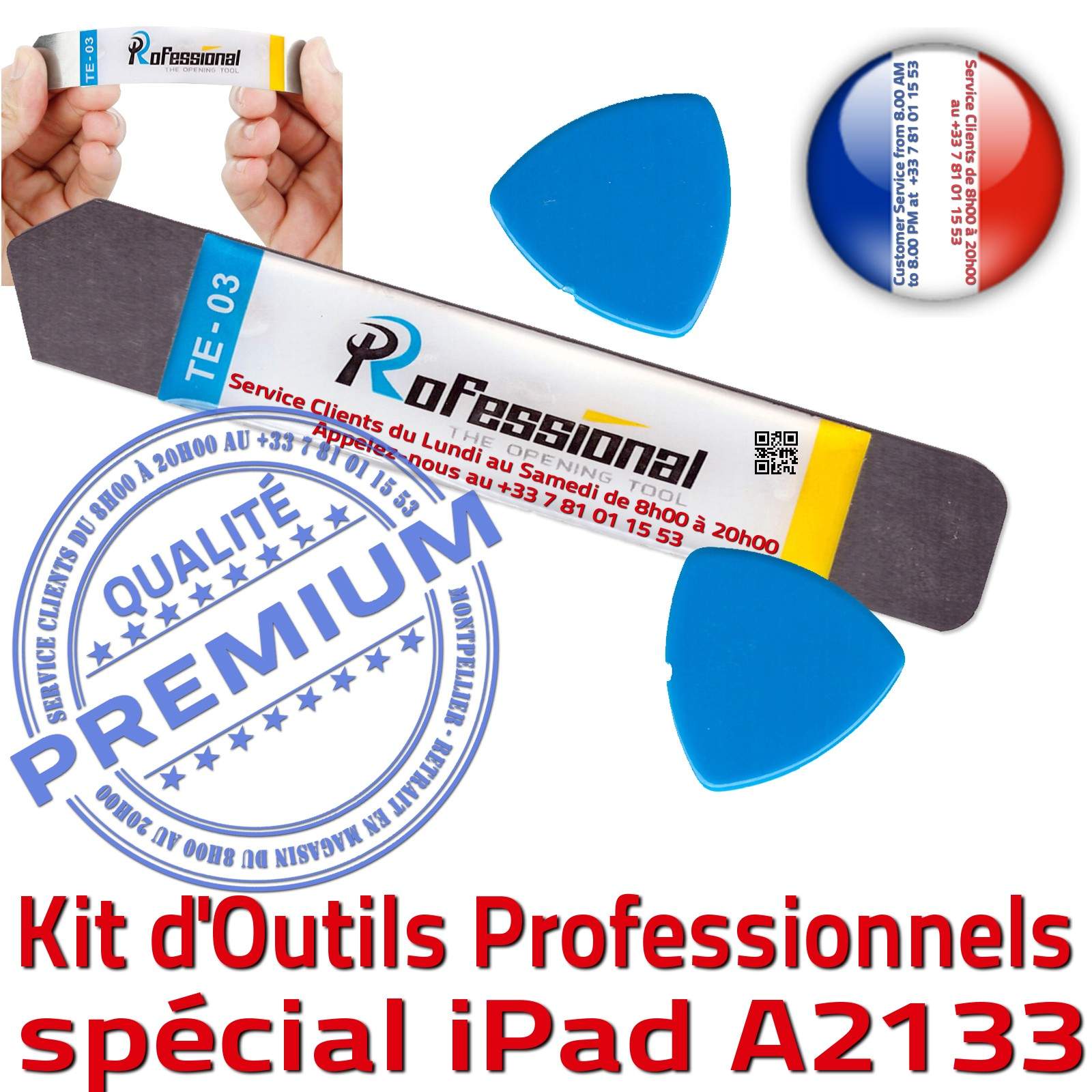 KIT Outils Qualité Professionnelle Réparation Vitre Tactile iPad A2133 iLAME Démontage Remplacement Ecran Compatible PRO
