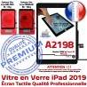 iPad 2019 A2198 Noir Adhésif IC Réparation Caméra Nappe Fixation HOME Vitre Oléophobe Qualité Verre Monté Tactile Ecran Tablette