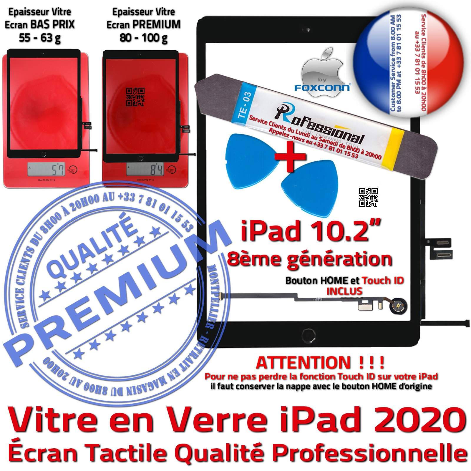 Pièces détachées d'iPad 2020 10.2 (8e Gen) et accessoires