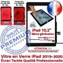 iPad 2019-2020-2021 10.2 in Noir PREMIUM Precollé Adhésif Vitre Remplacement Ecran Verre Oléophobe Tactile Qualité Nappe inch HOME