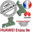 Huawei Enjoy 9e Branchement Qualité USB Antenne Microphone OFFICIELLE Téléphone Micro Nappe PORT Charge Chargeur ORIGINAL Prise