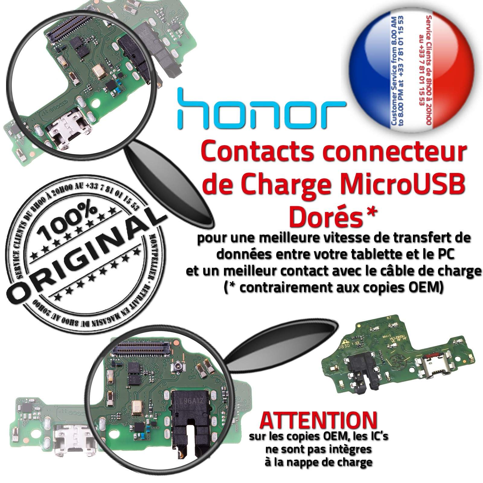 Réparation Chargeur Micro USB C Origine Nappe Qualité Microphone Connecteur de Charge Rapide ORIGINAL Honor 8X Sonde Température Filtre Haut-Parleur Réseau Antenne SMA JACK Changer Câble Prise Alimentation PORT Remplacement Écouteur Téléphone AUDIO Type-C