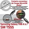 SM-T555 TAB A Micro USB Charge OFFICIELLE Réparation T555 ORIGINAL de Qualité Chargeur Doré Nappe MicroUSB Contact Samsung SM Connecteur Galaxy