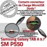SM-P550 TAB A Jack Ecouteurs P550 MicroUSB Galaxy ORIGINAL Nappe Casque Charge Réparation Chargeur Bouton HOME SM Connecteur Samsung