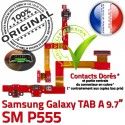 Samsung Galaxy TAB A SM-P555 C Doré Réparation Charge Connecteur ORIGINAL de SM Qualité P555 OFFICIELLE Chargeur Contact MicroUSB Nappe