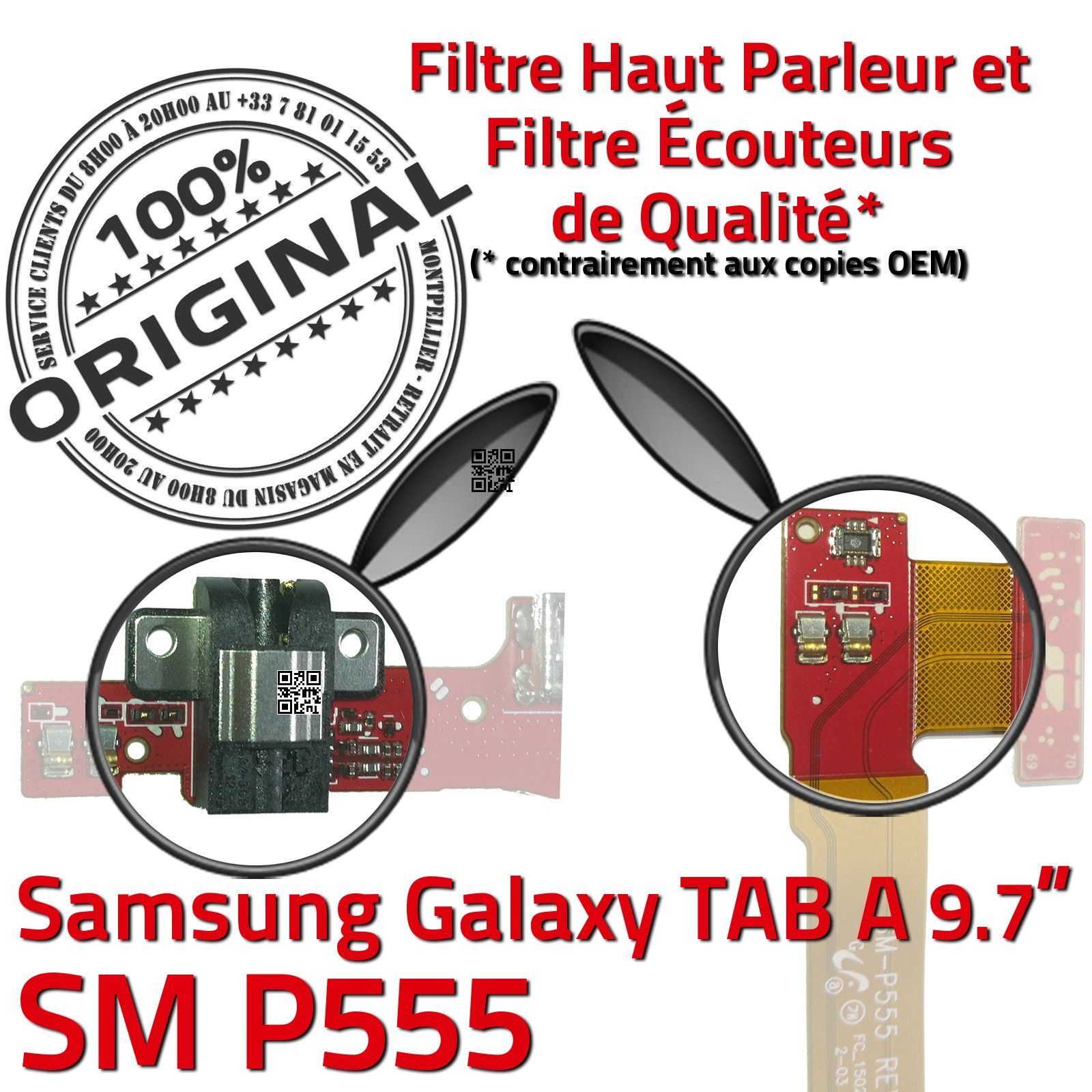 ORIGINAL Samsung Galaxy TAB A SM P555 Connecteur Charge MicroUSB Nappe Chargeur