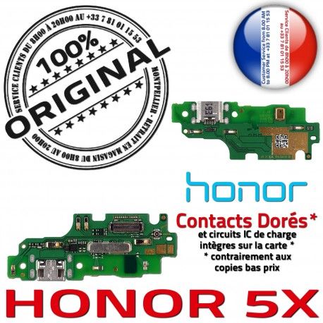 Honor 5X Câble Antenne Microphone Micro OFFICIELLE ORIGINAL USB Nappe Qualité JACK Charge Connecteur Prise de RESEAU Chargeur