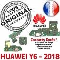 Huawei Y6 2018 Microphone Téléphone Antenne RESEAU ORIGINAL Charge Prise Nappe Qualité DOCK OFFICIELLE Chargeur Connecteur USB