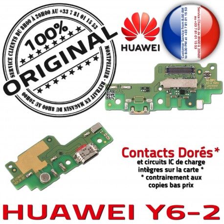 Huawei Y6-2 JACK Antenne ORIGINAL Branchement PORT Téléphone Chargeur Qualité USB C Micro Nappe Câble Microphone Charge