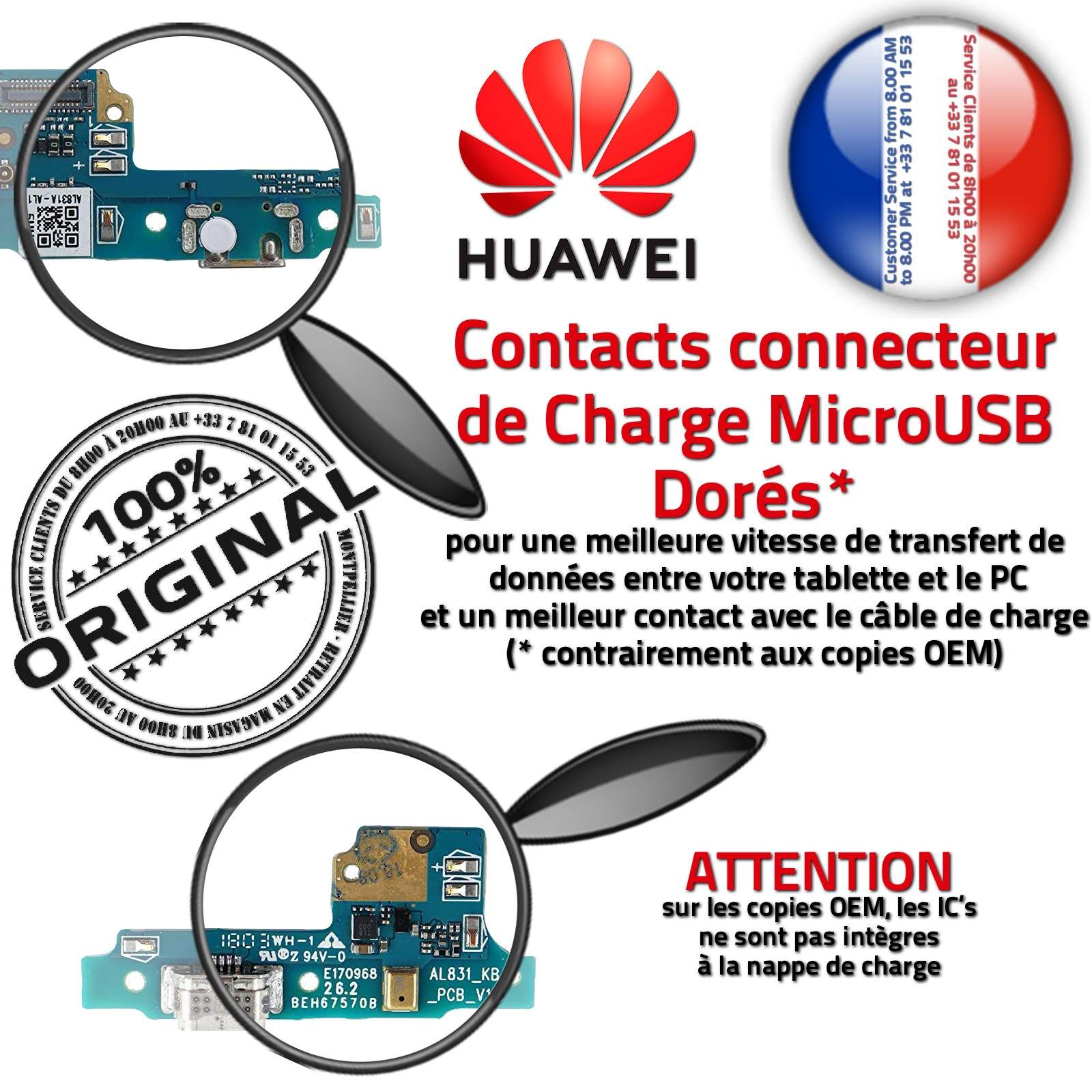 Huawei Y6 2017 Nappe Qualité Microphone Téléphone AUDIO DOCK Type-C Réseau Antenne SMA JACK Changer Câble Prise Alimentation PORT Remplacement Écouteurs Connecteur de Charge Rapide ORIGINAL Sonde Filtre Haut-Parleurs Réparation Chargeur Micro USB Origine