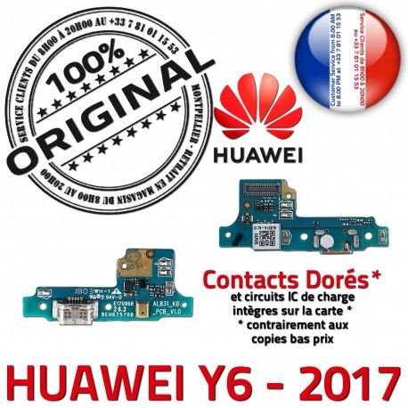 Huawei Y6 2017 Antenne RESEAU Microphone PORT Téléphone USB Qualité Connecteur OFFICIELLE Chargeur Nappe Charge ORIGINAL Prise