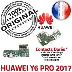 Huawei Y6 ORIGINAL DOCK SMA 2017 Qualité Nappe PRO Prise USB Charge PORT Branchement Chargeur Microphone Micro Antenne Câble