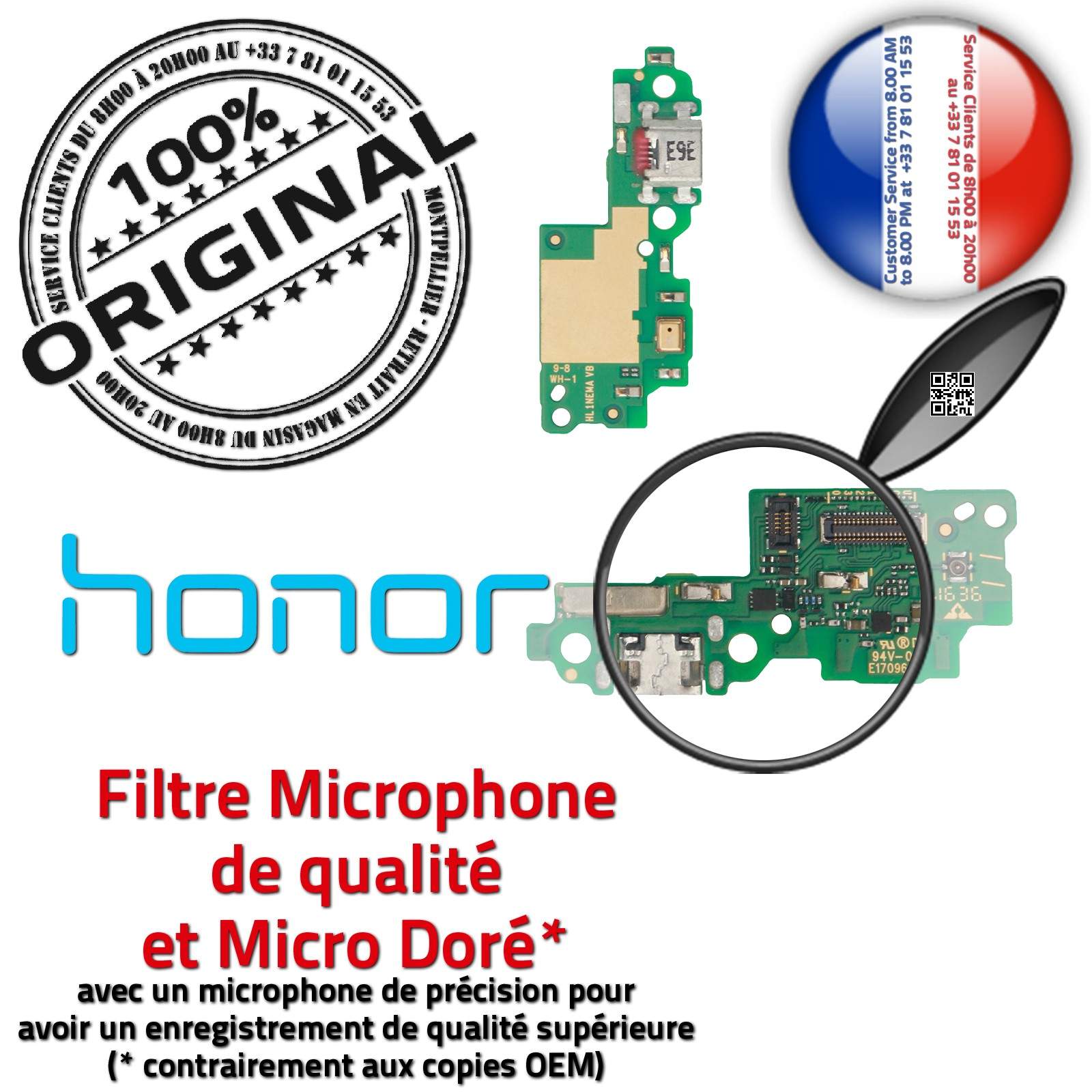 Honor 5C Connecteur de Charge Dock ORIGINAL Micro USB Nappe Prise Câble Chargeur